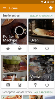 Het instructiescherm van ATAG Antoon