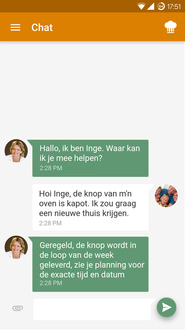 Het instructiescherm van ATAG Antoon